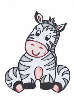 Phanti Muursticker Zebra